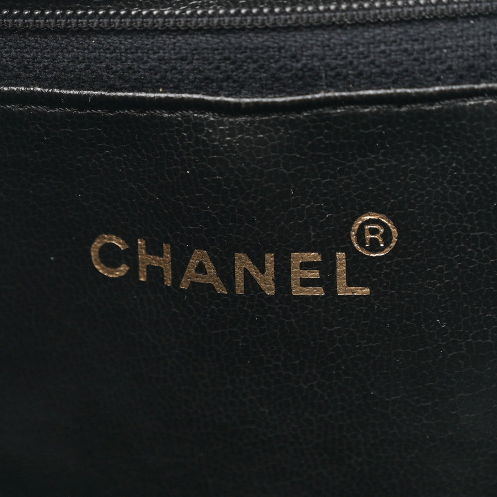 Lambskin Quilted Drawstring Backpack Black