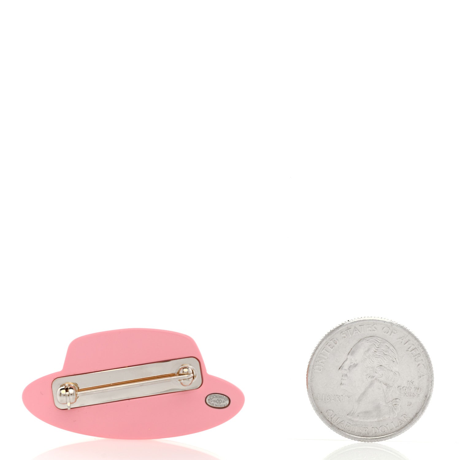 Resin Icon Manga Hat Brooch Pink White Gold