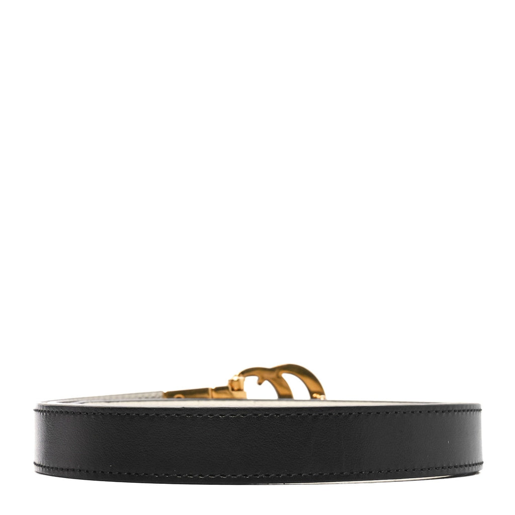 Plutone Calfskin Double G Reversible 20mm Belt 80 32 Black Mystic White