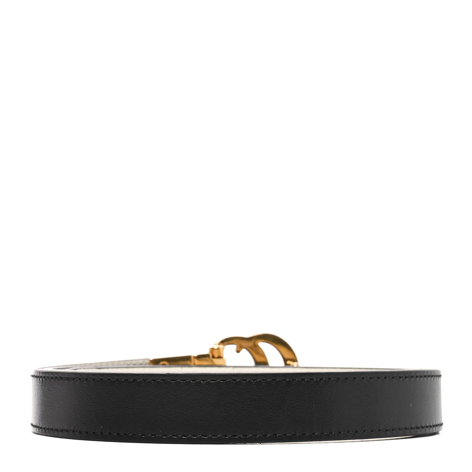 Plutone Calfskin Double G Reversible 20mm Belt 80 32 Black Mystic White