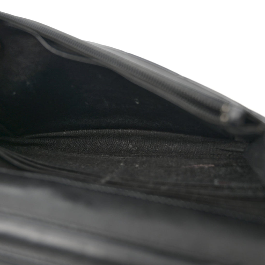 Patent Quilted Brilliant Wallet On Chain WOC Black
