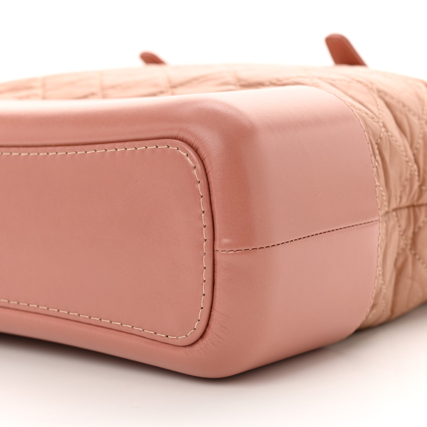Aged Calfskin Quilted Medium Gabrielle Shopping Tote  Pink