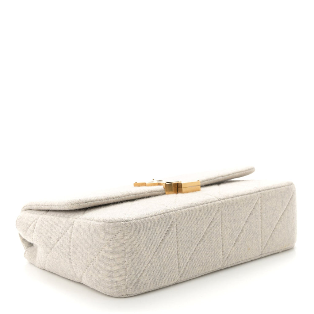 Jersey Wool Patchwork Monogram Medium Jamie Off White