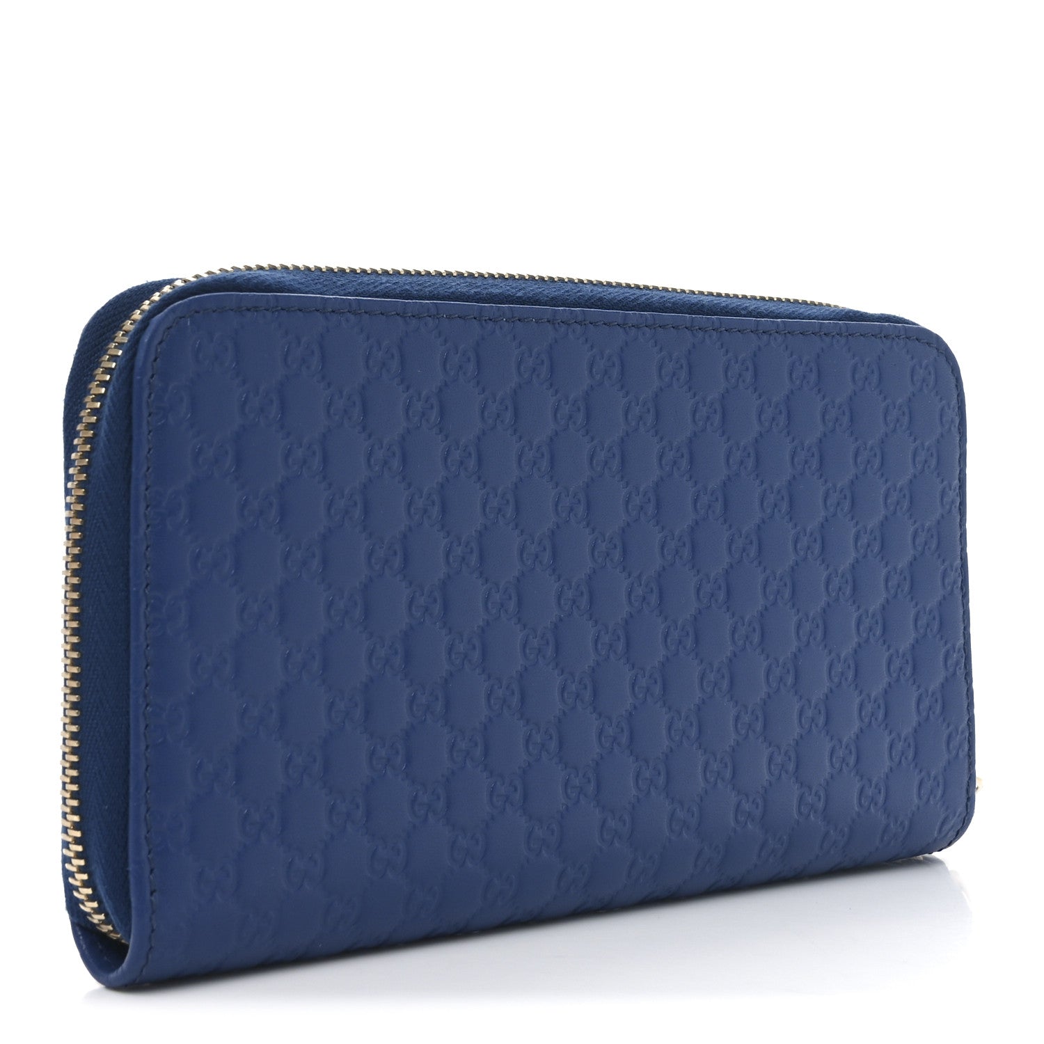 Guccissima Zip Around Wallet Blue