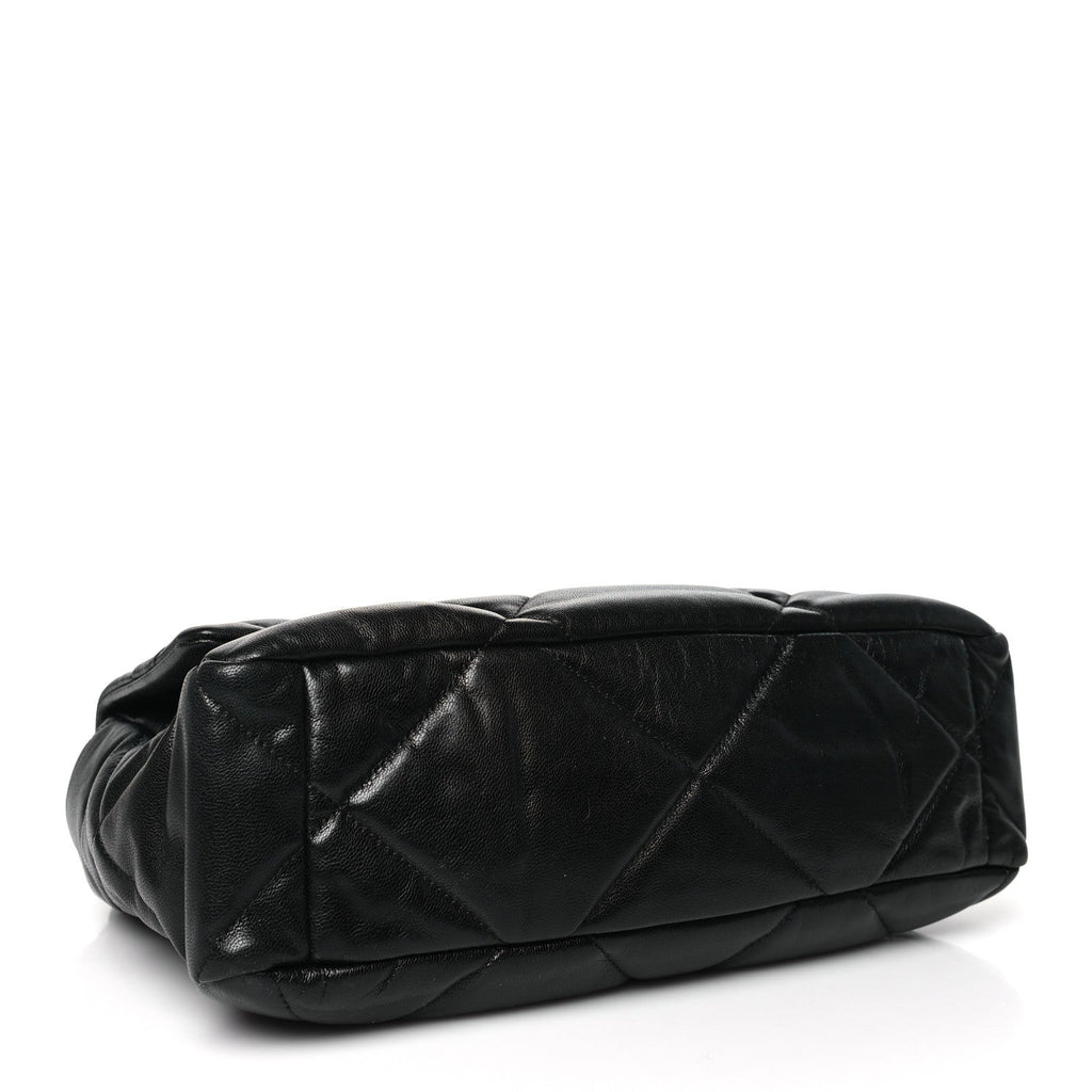 Lambskin Quilted Large Chanel 19 Flap Black