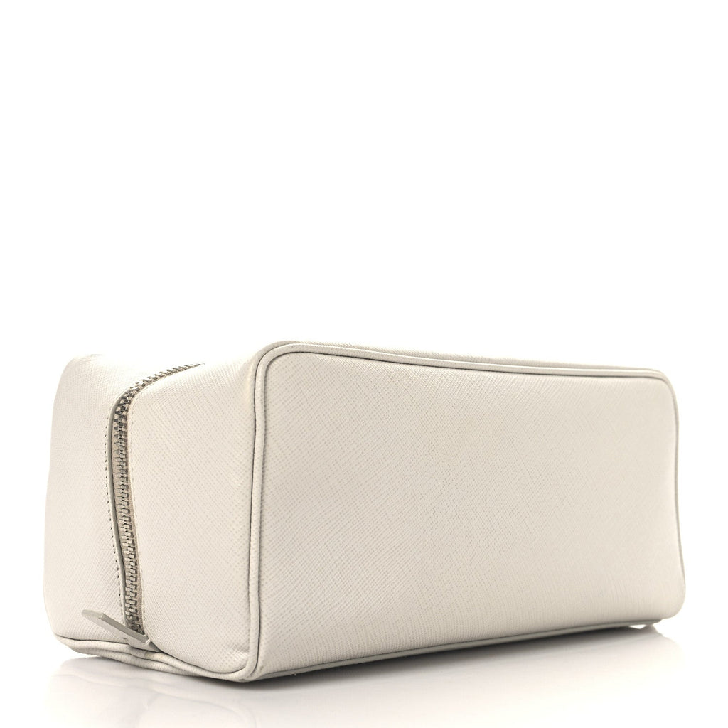 Saffiano Toiletry Case White