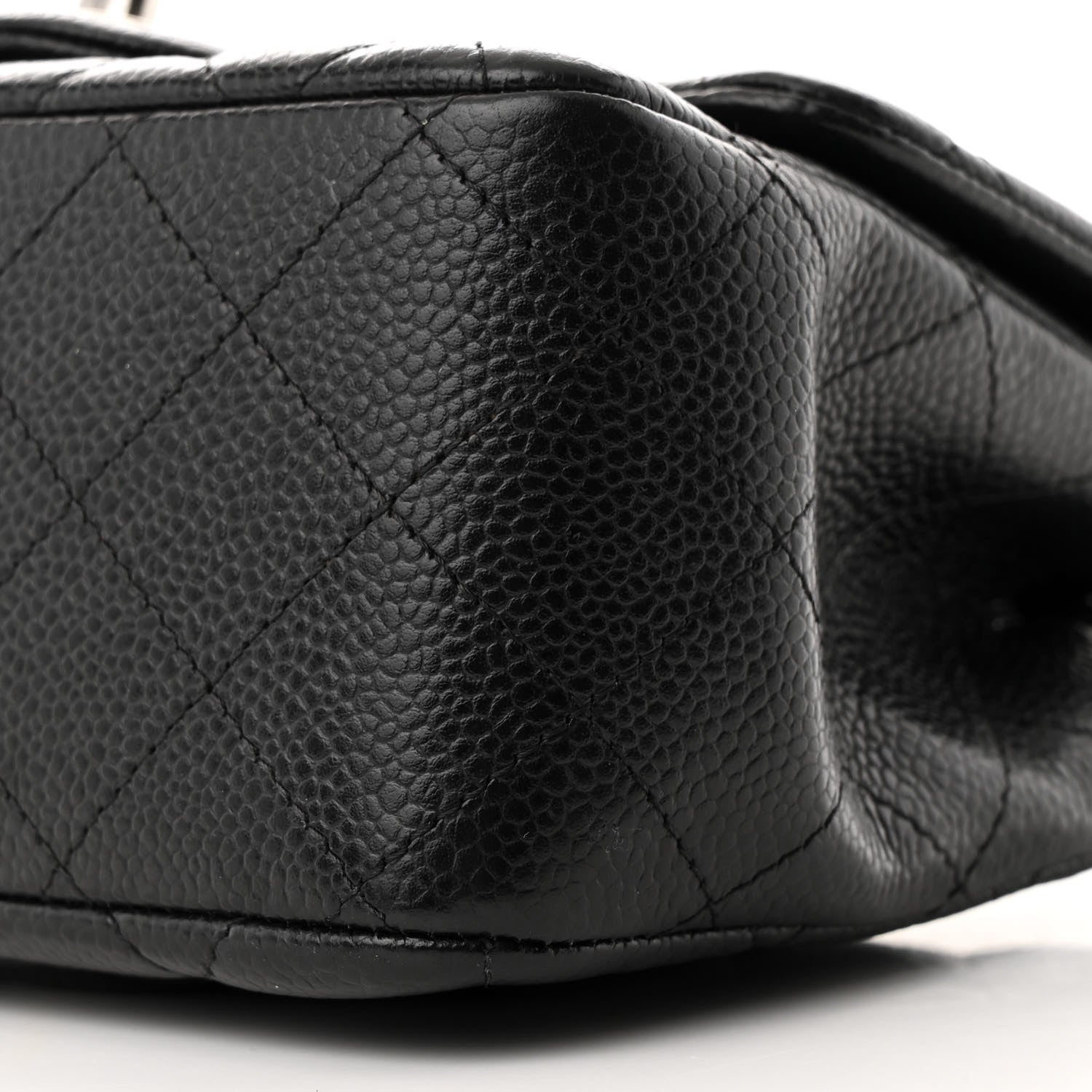Caviar Quilted Mini Square Flap Black