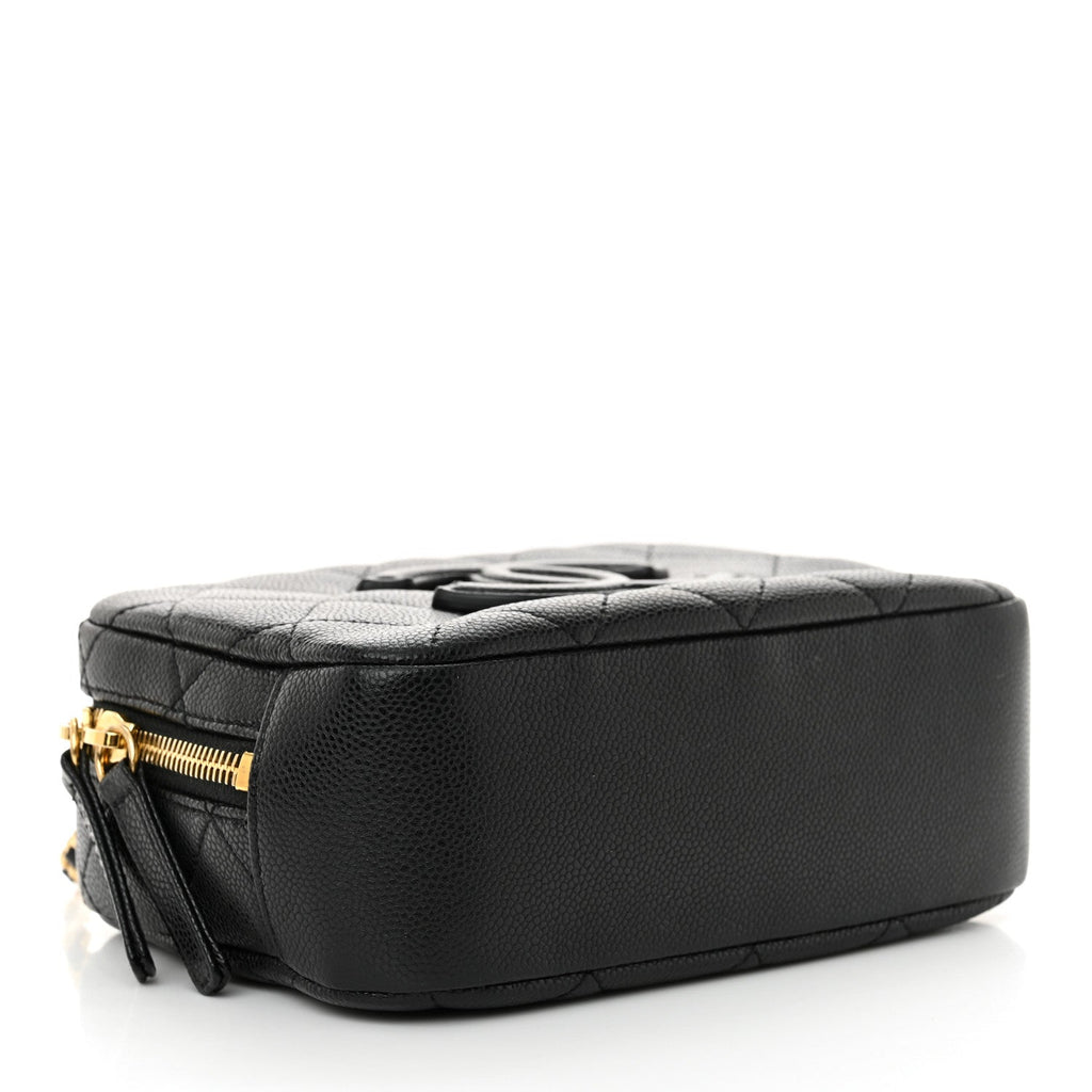 Caviar Quilted CC Vanity Case Black