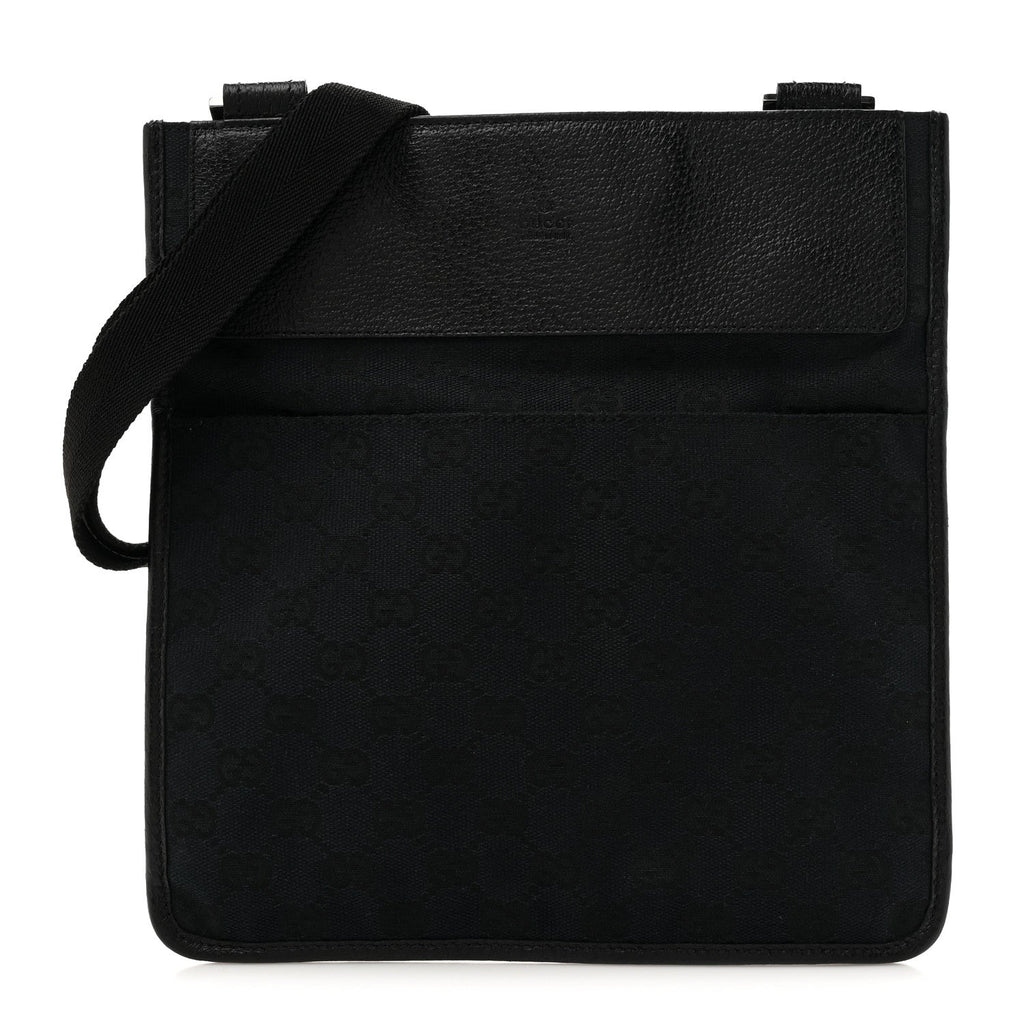 GG Monogram Messenger Crossbody Bag Black