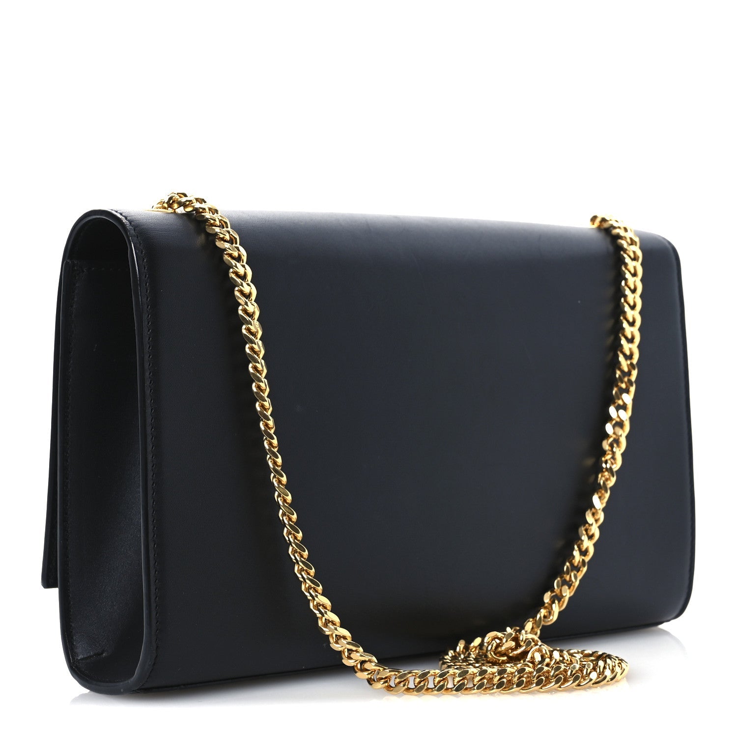 Smooth Calfskin Medium Classic Monogram Kate Tassel Satchel Black