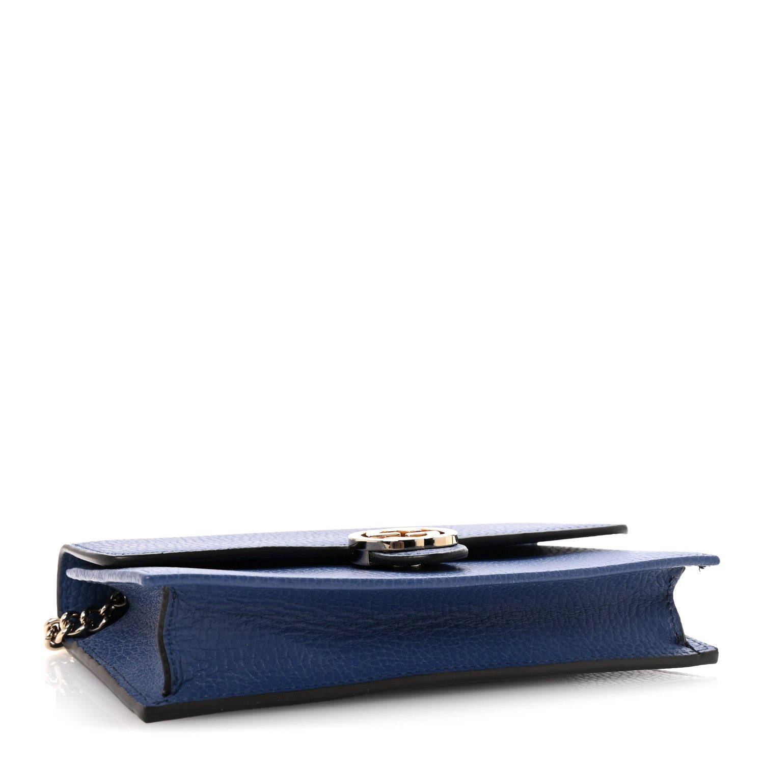 Dollar Calfskin Interlocking G Chain Wallet Caspian