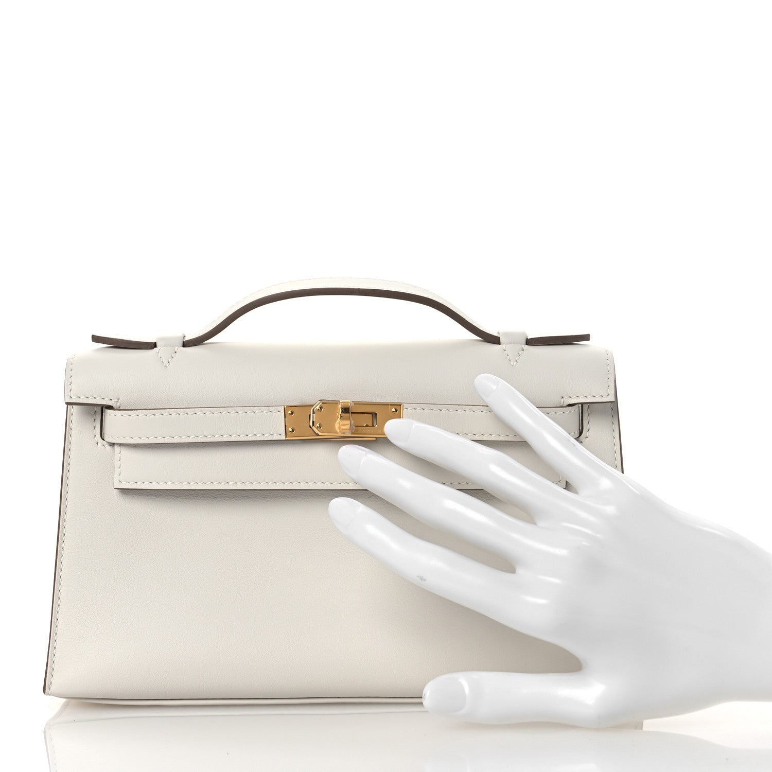 Swift Kelly Pochette Clutch Craie