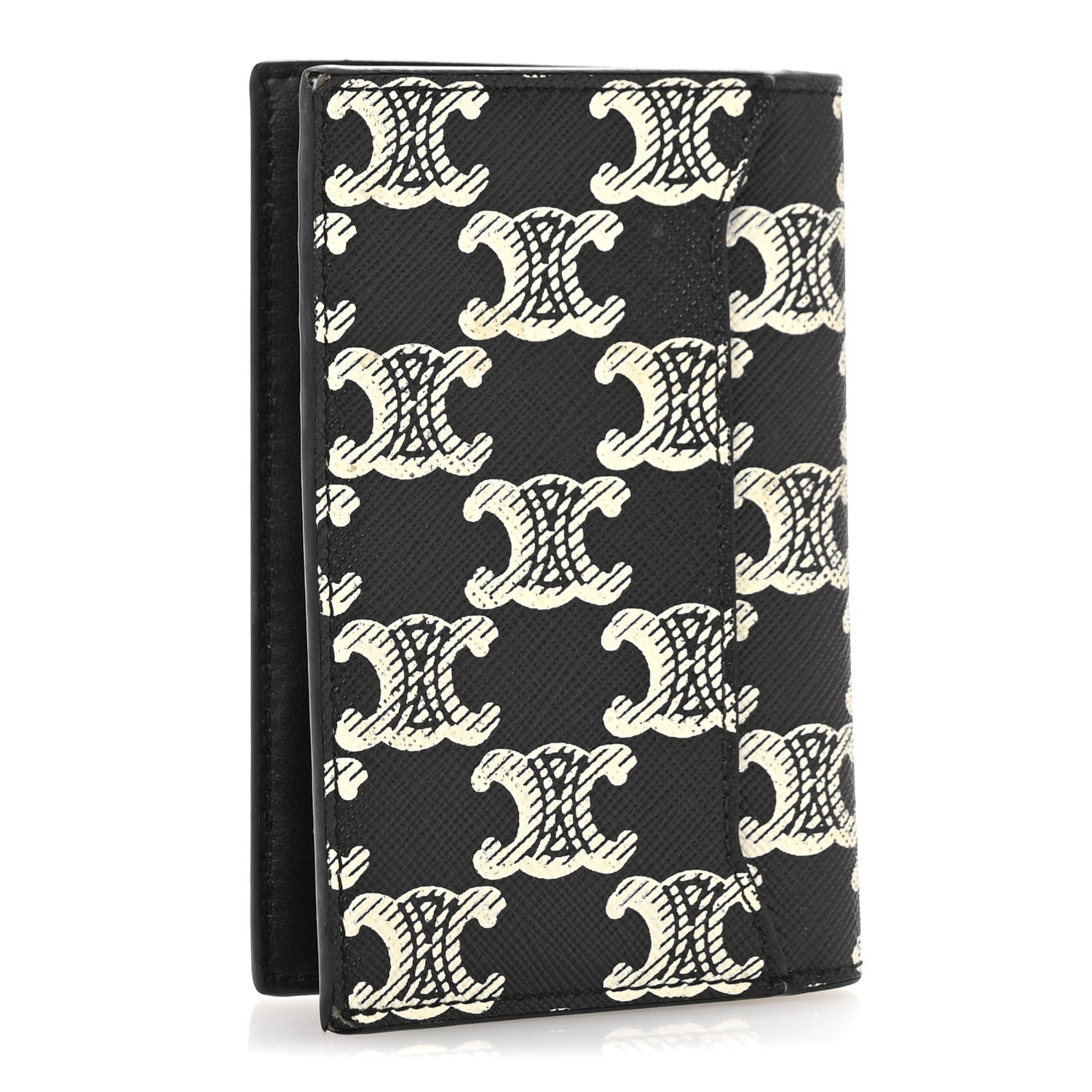 Triomphe Canvas Vertical  Holder Black White