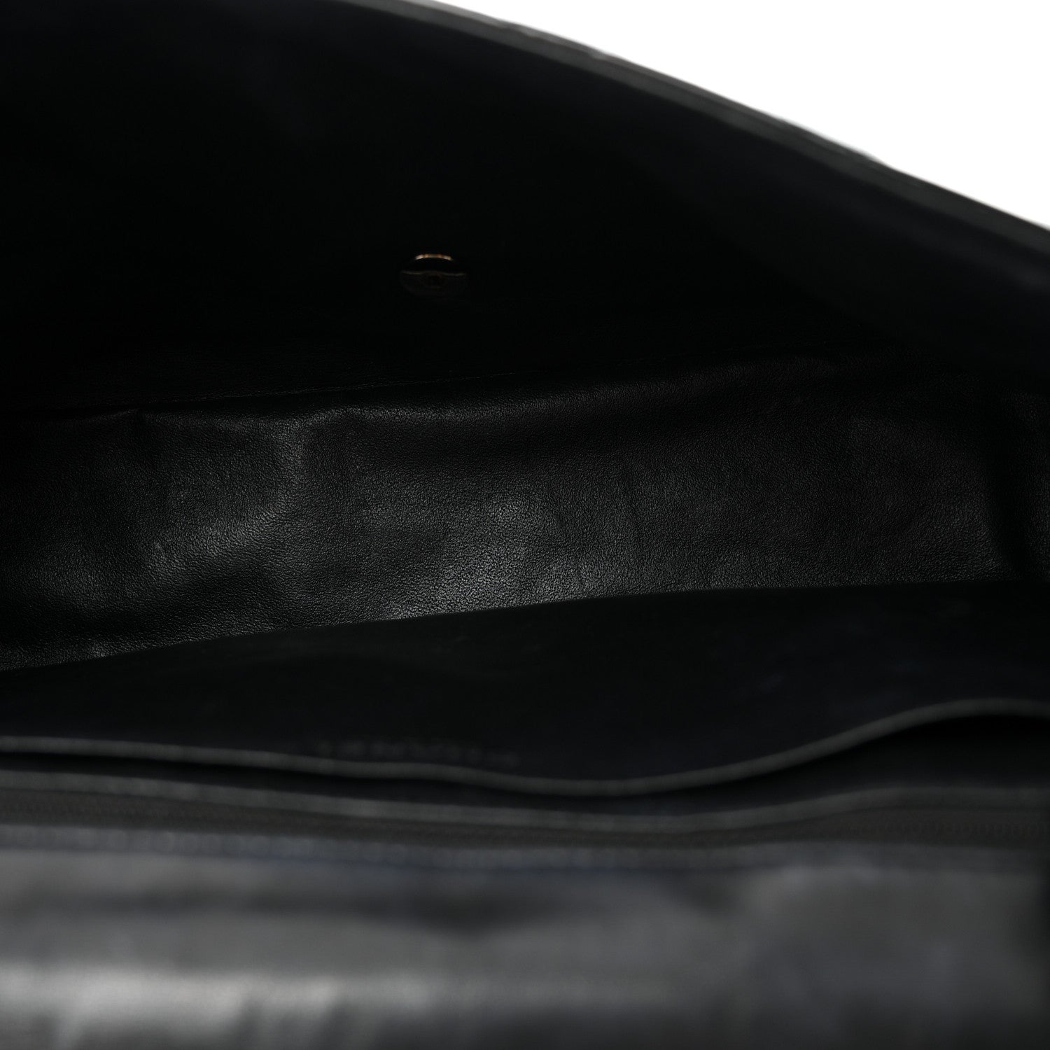 Patent Quilted Maxi Single Flap Black