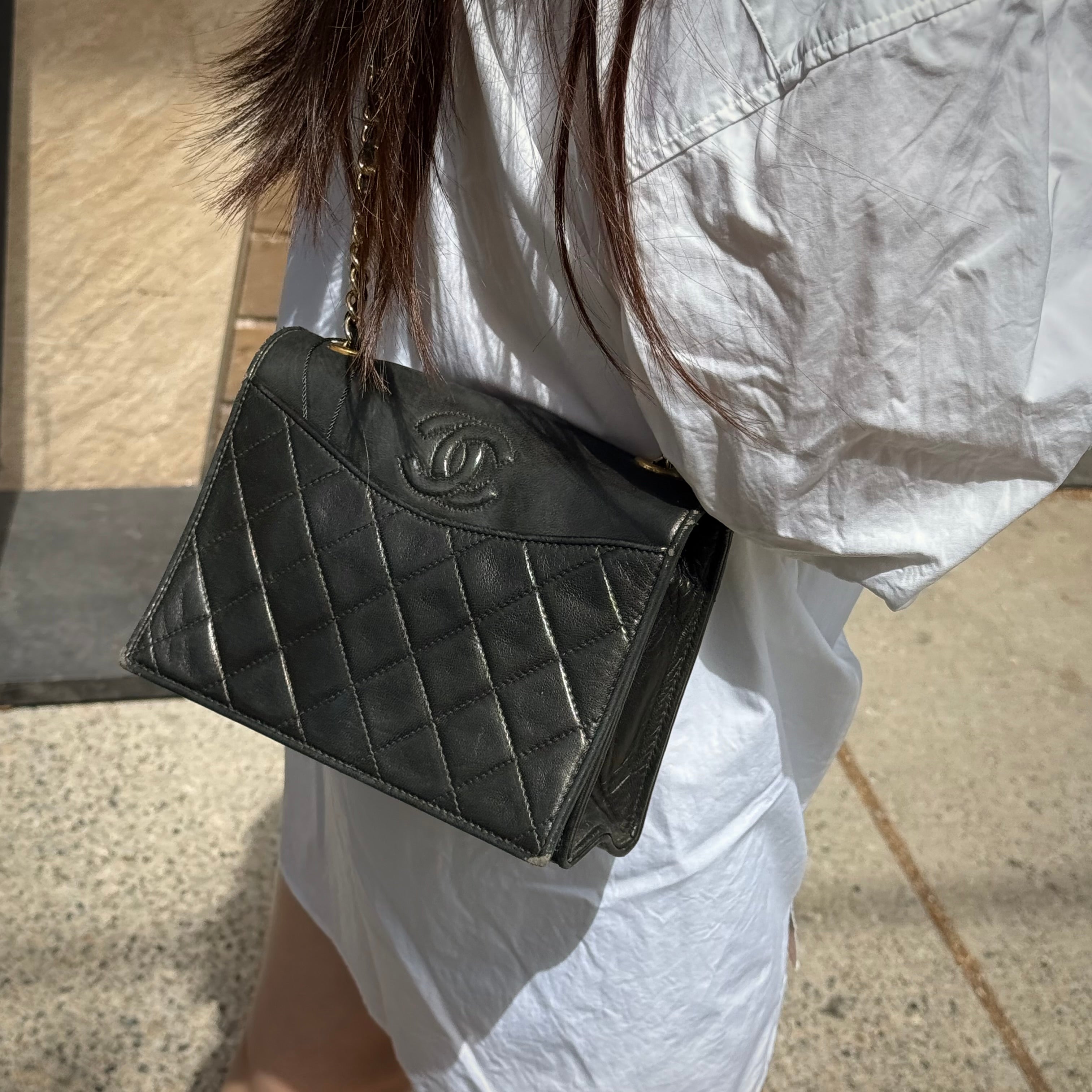 Chanel CC Vintage Quilted Flap Bag