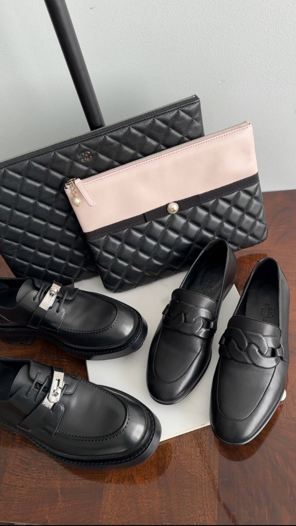 Hermes Black Leather First Kelly Oxford Shoes - 37 (EU 37.5)