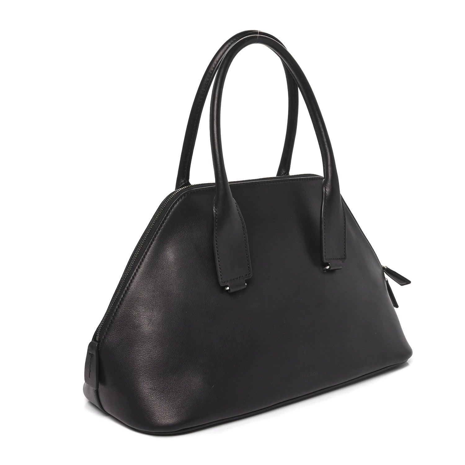 Polished Saddle Calfskin Medium Devon Bag Black