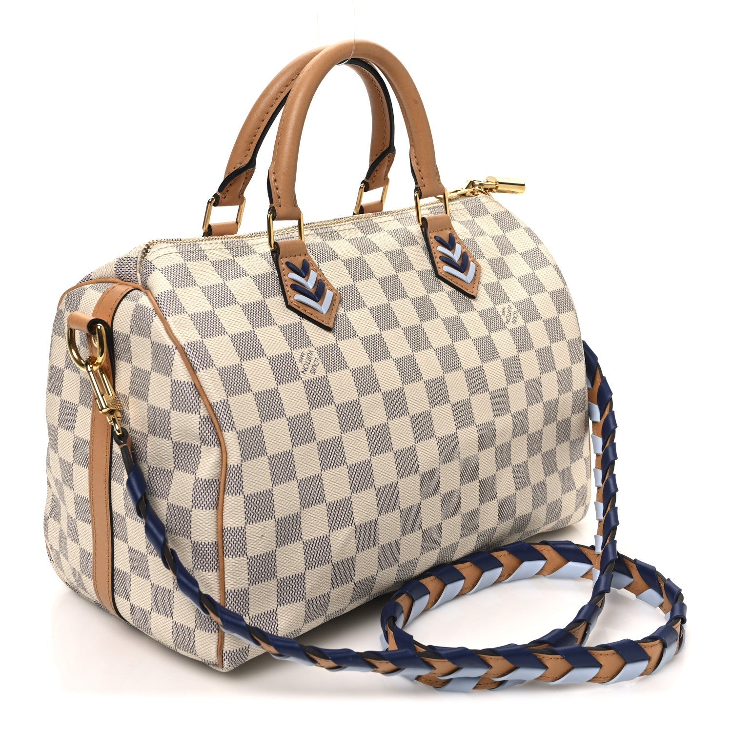 Damier Azur Braided Speedy Bandouliere 30 Blue