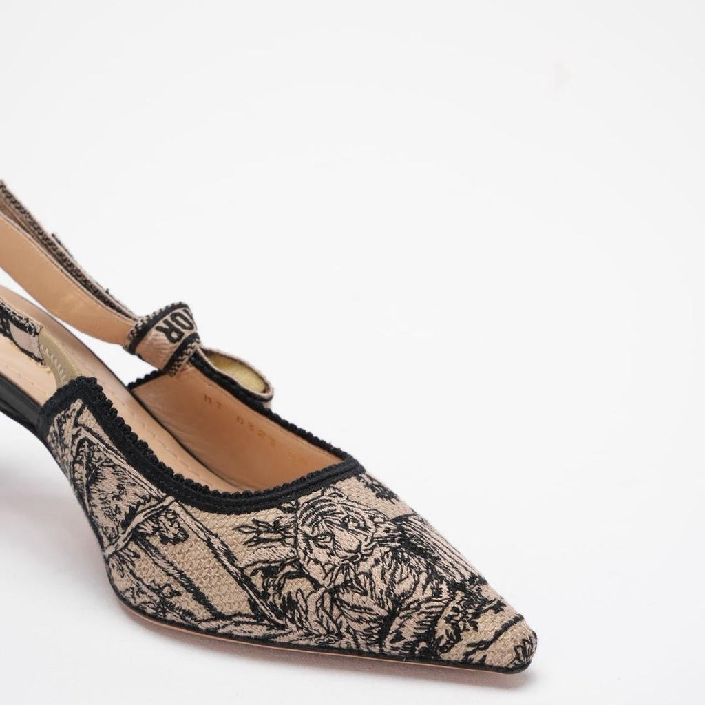 Christian Dior Toile De Jouy J'Adior Pumps 38 Hazelnut Black
