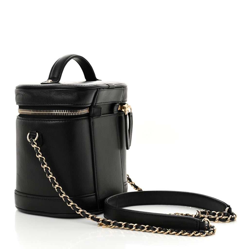 Lambskin Timeless Vanity Cosmetic Case Black