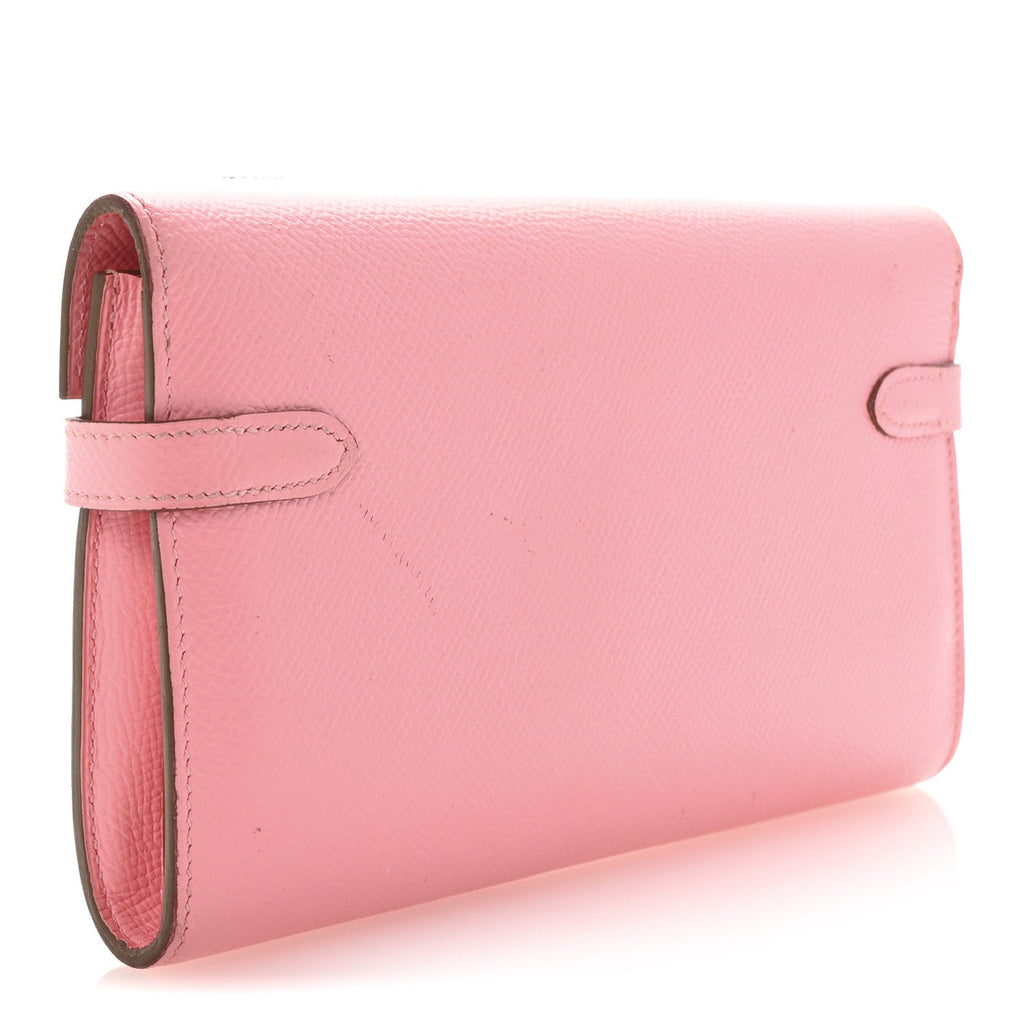 Epsom Kelly Longue Wallet Rose Confetti