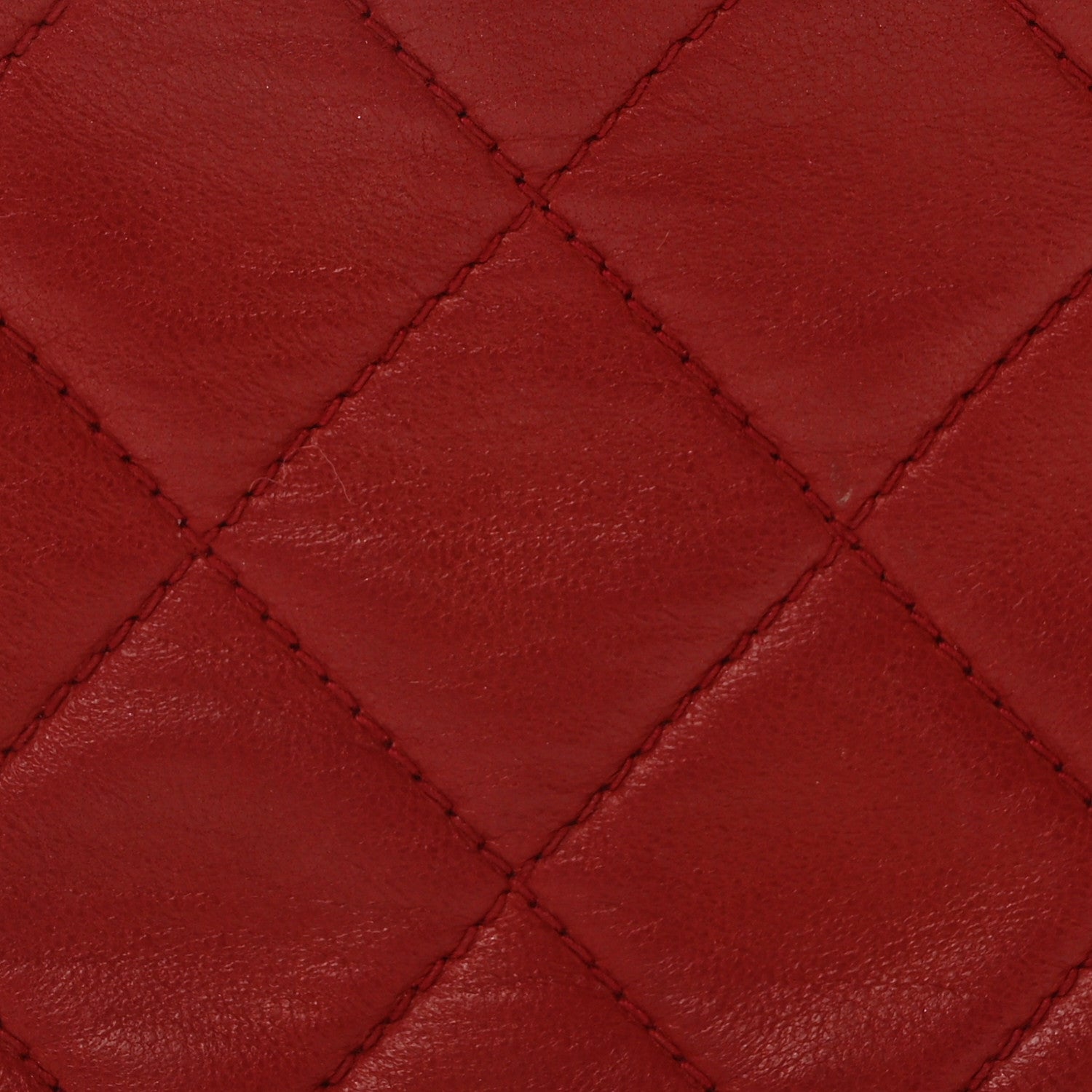 Lambskin Quilted Square Chain Bag Red
