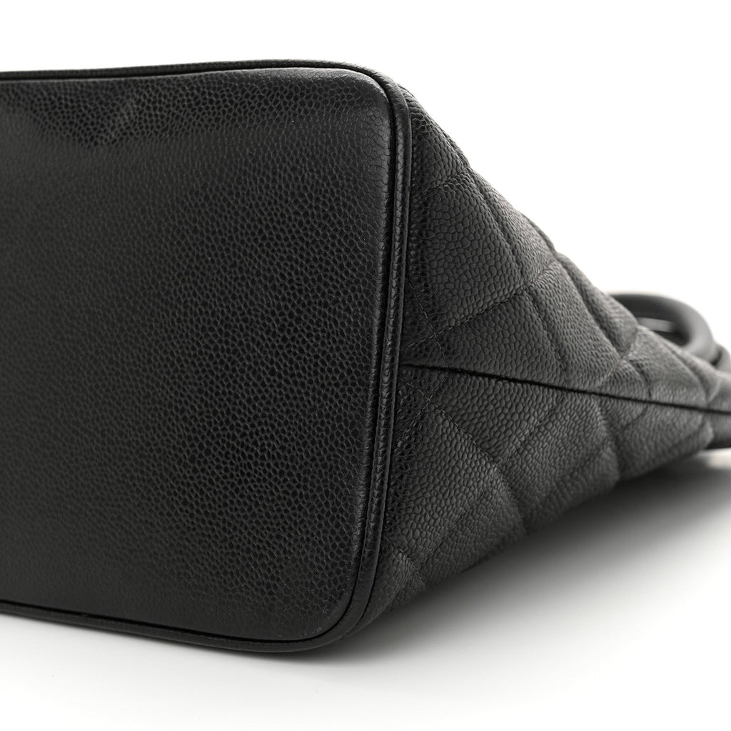 Caviar Quilted Medallion Tote Black