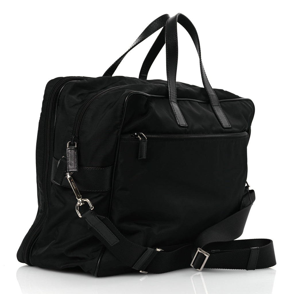 Tessuto Nylon Saffiano Briefcase Black