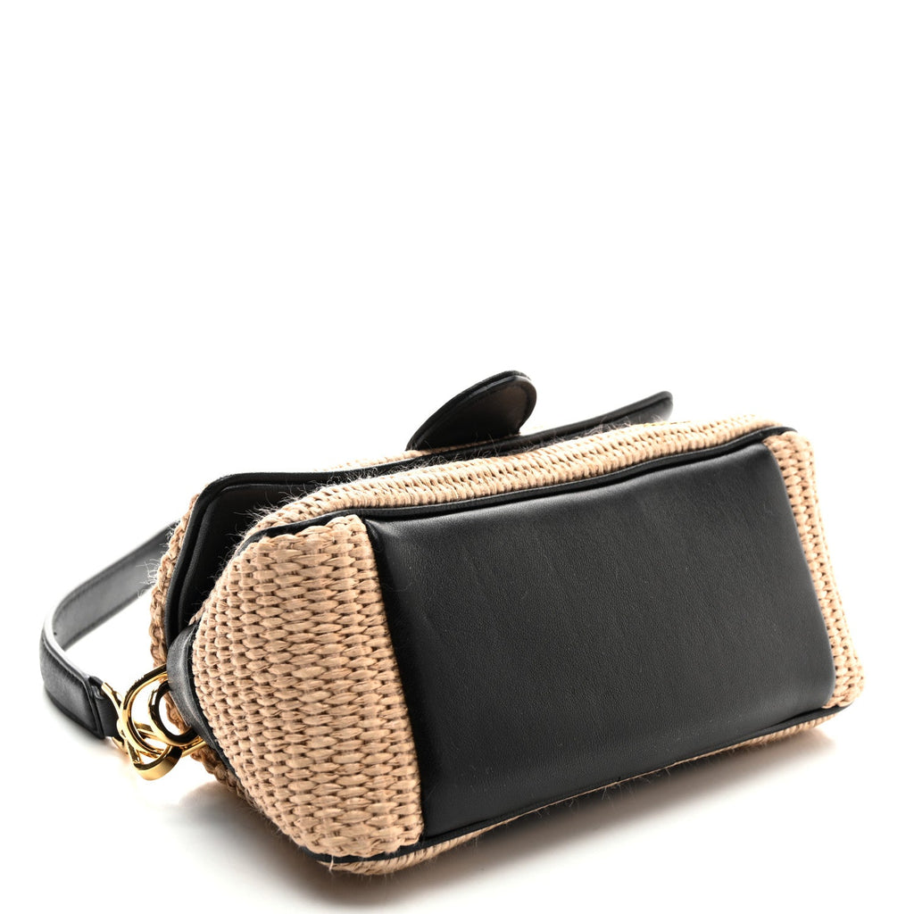 Raffia Effect Le Petit Bambimou Black