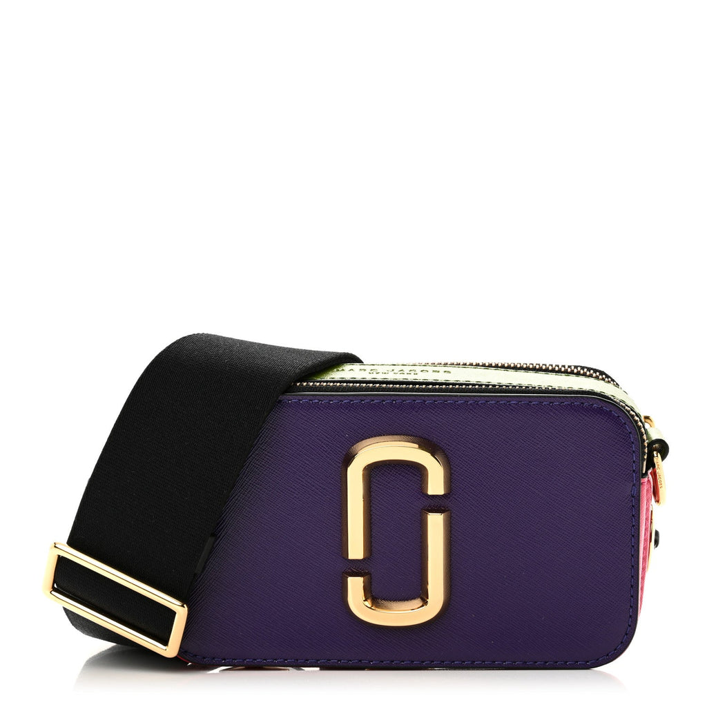 Saffino Small Stud Snapshot Camera Bag Violet Multicolor