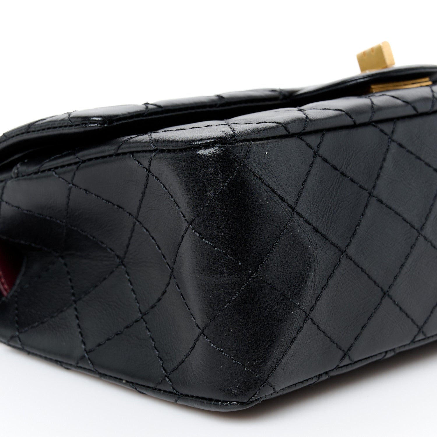 Aged Calfskin Quilted 2.55 Reissue 225 Flap Black