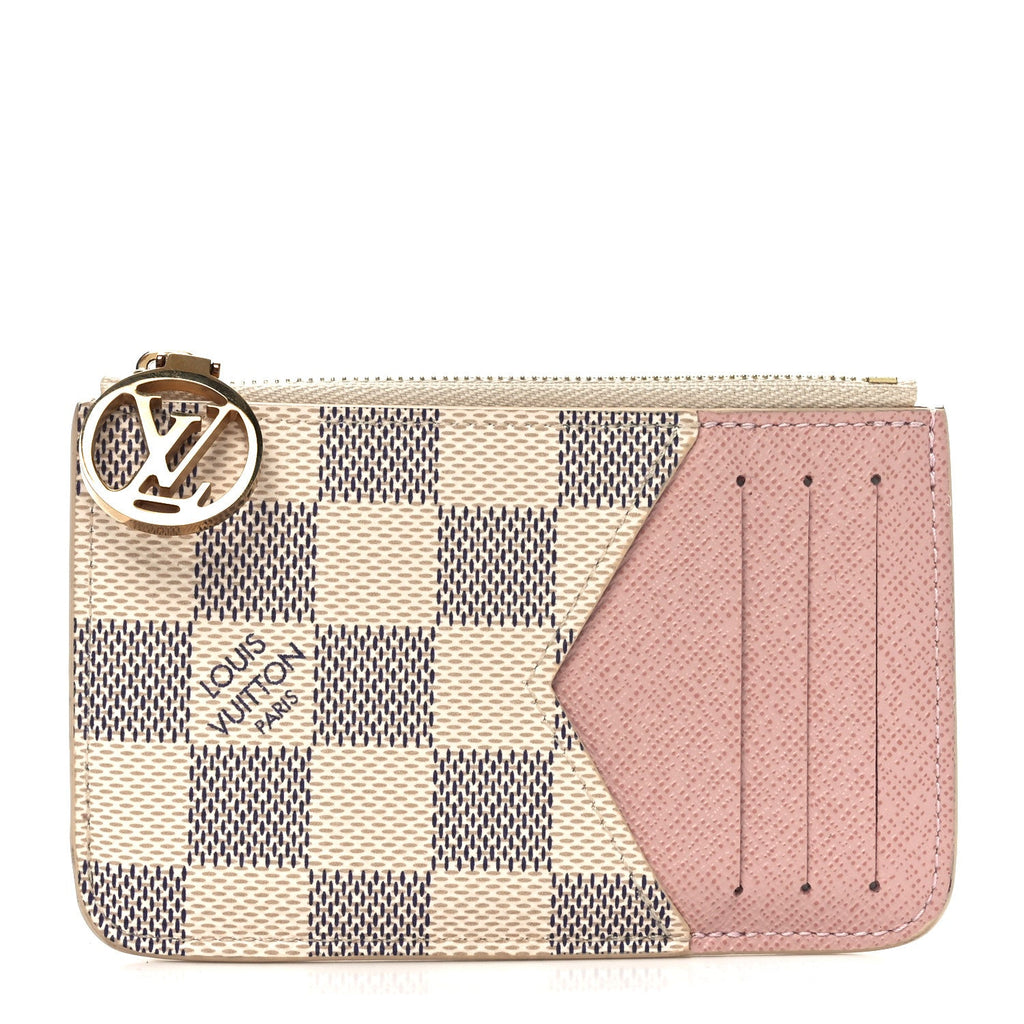 Damier Azur Zipped Romy  Holder  Rose Ballerine