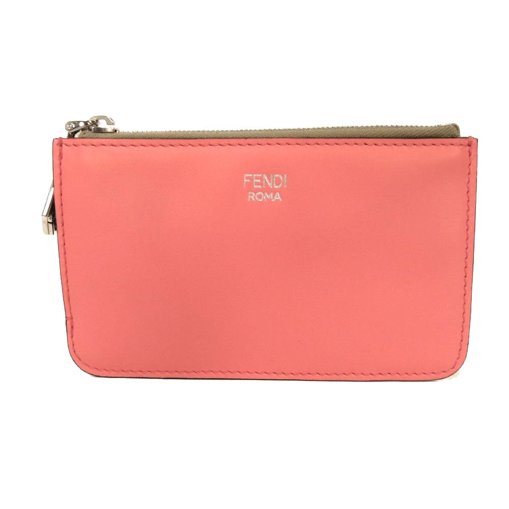 Fendi FF Diamond Fragment Case Smooth Calf Leather Coin Case