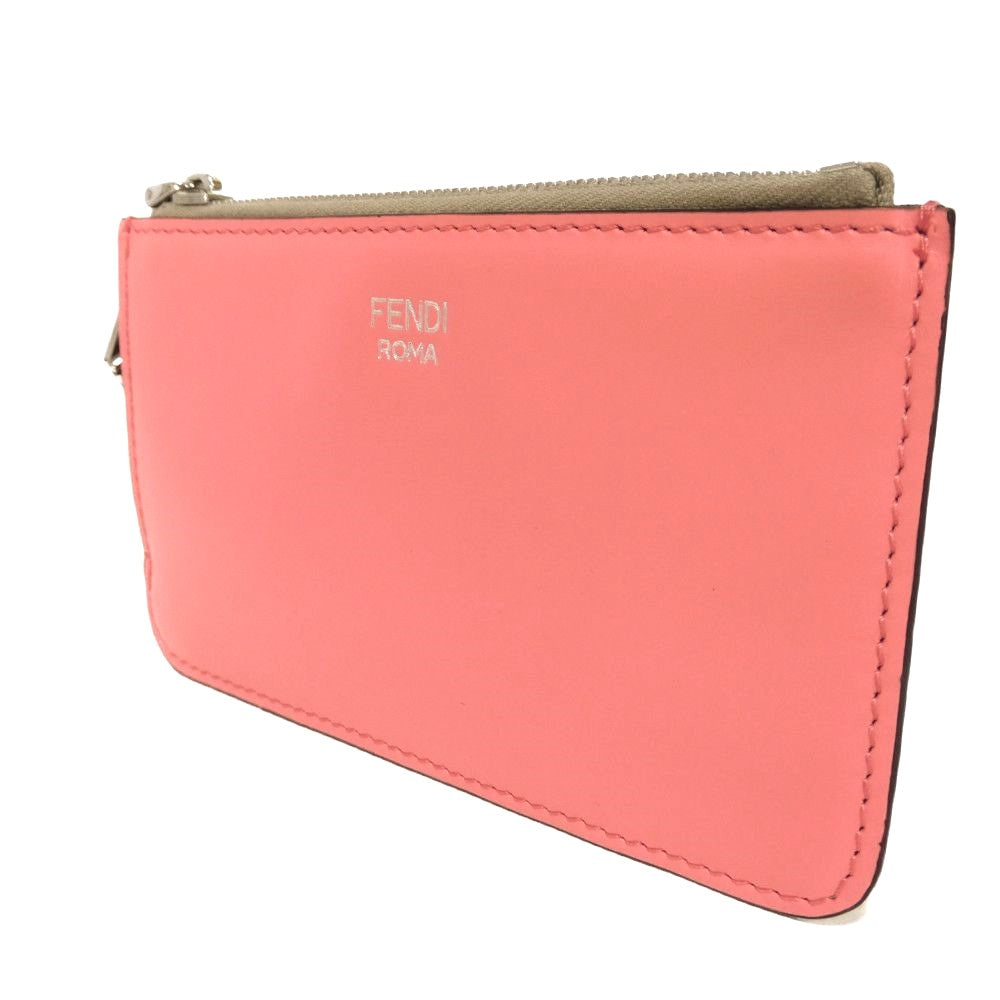 Fendi FF Diamond Fragment Case Smooth Calf Leather Coin Case