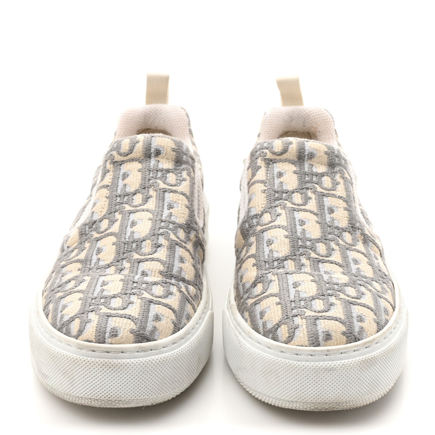 Canvas Oblique Embroidered Womens Solar Slip On Sneakers 35.5 Grey Stone