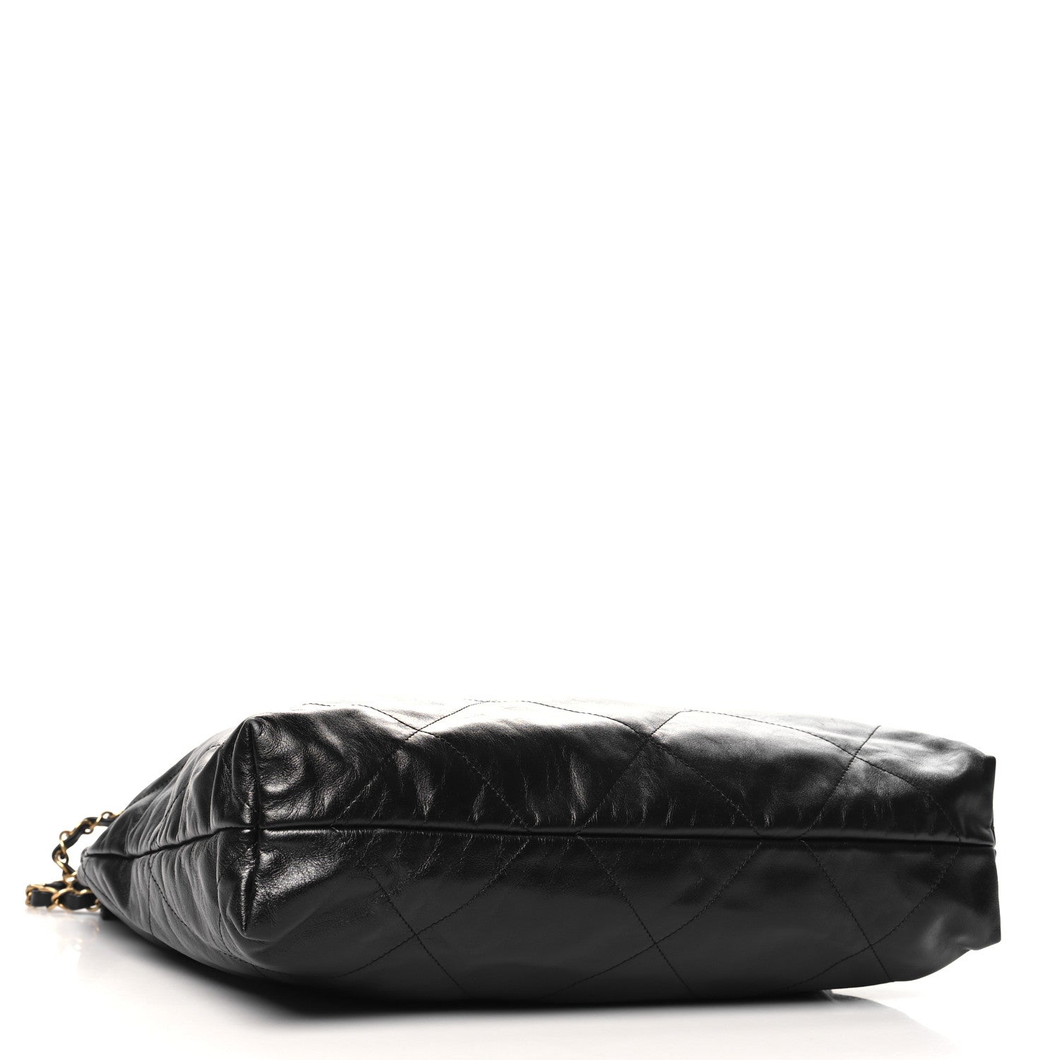 Shiny Calfskin Quilted Chanel 22 Black
