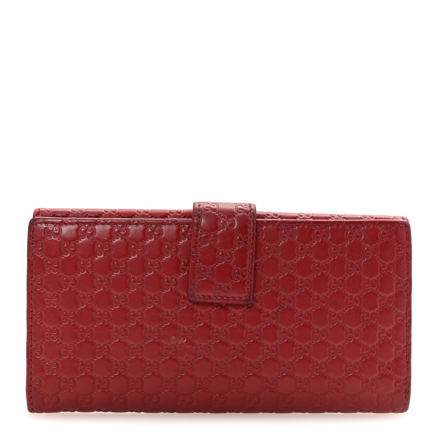 Microguccissima Continental Flap Wallet Red