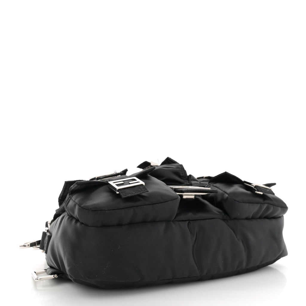 Econyl Cuoio Romano Multipocket Baguette Black