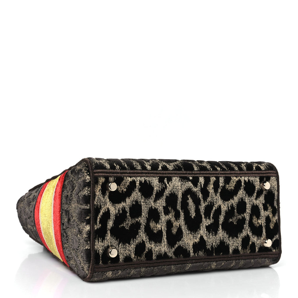 Velvet Mizza Embroidered Medium Lady D-Lite Beige Multicolor