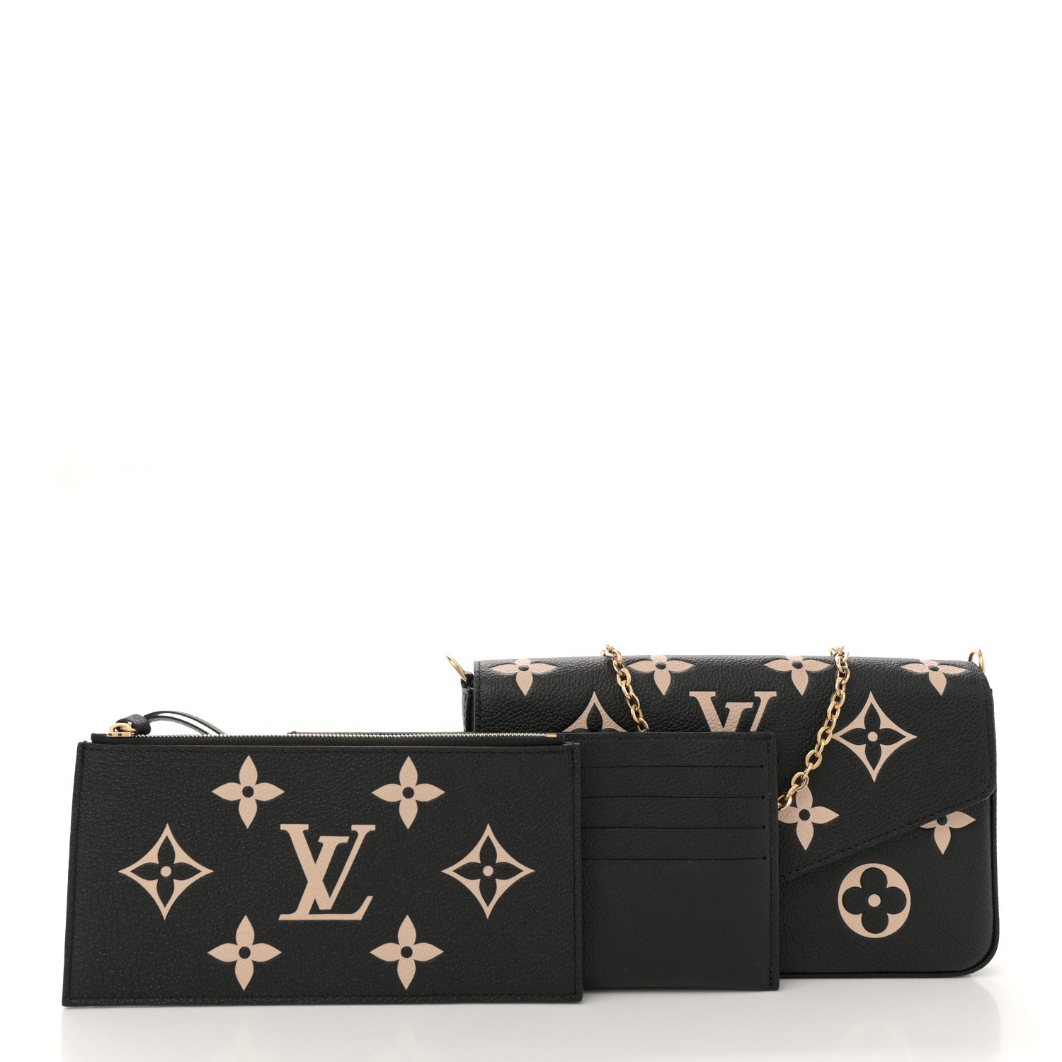 Empreinte Monogram Giant Felicie Pochette Black Beige