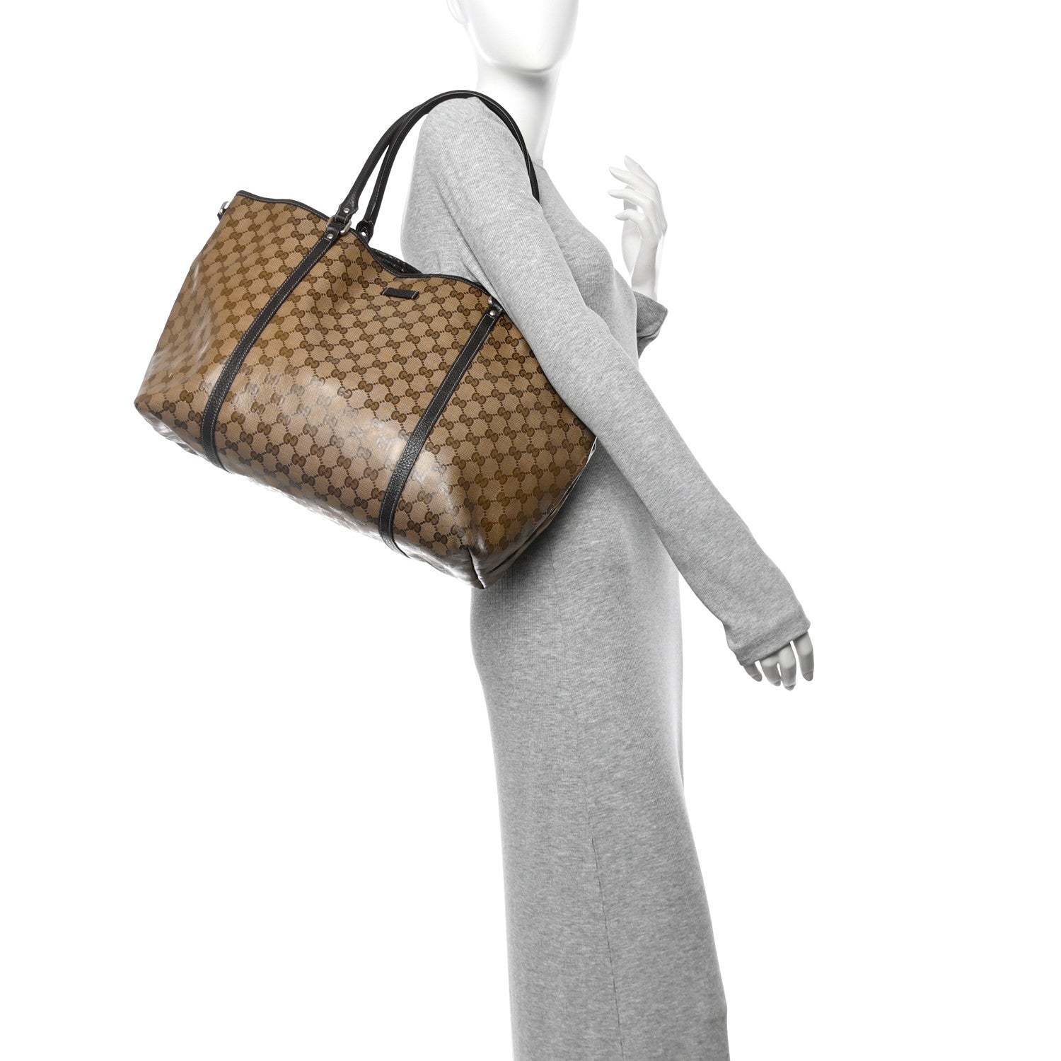 Crystal Monogram Large Joy Tote Beige Ebony Testa di Moro