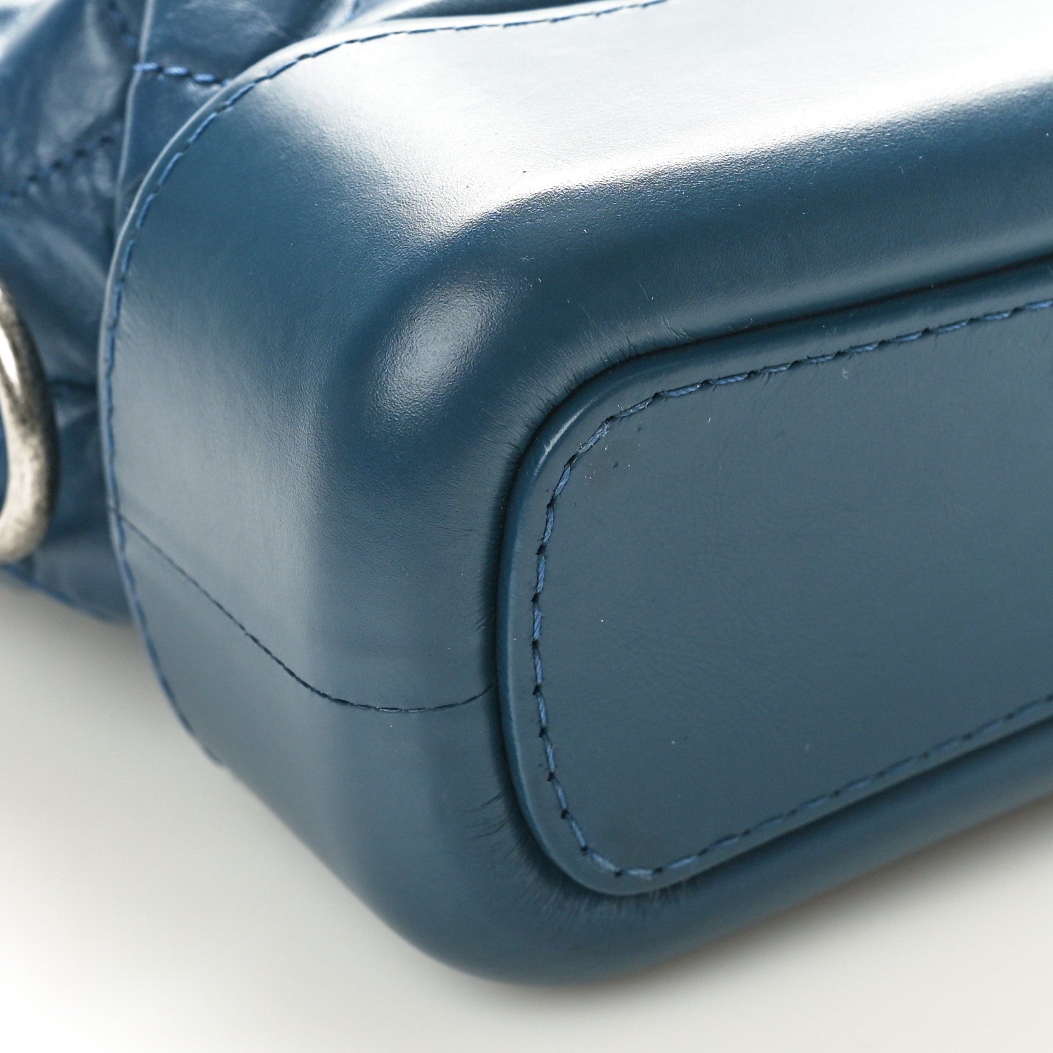 Aged Calfskin Quilted Small Gabrielle Hobo Blue