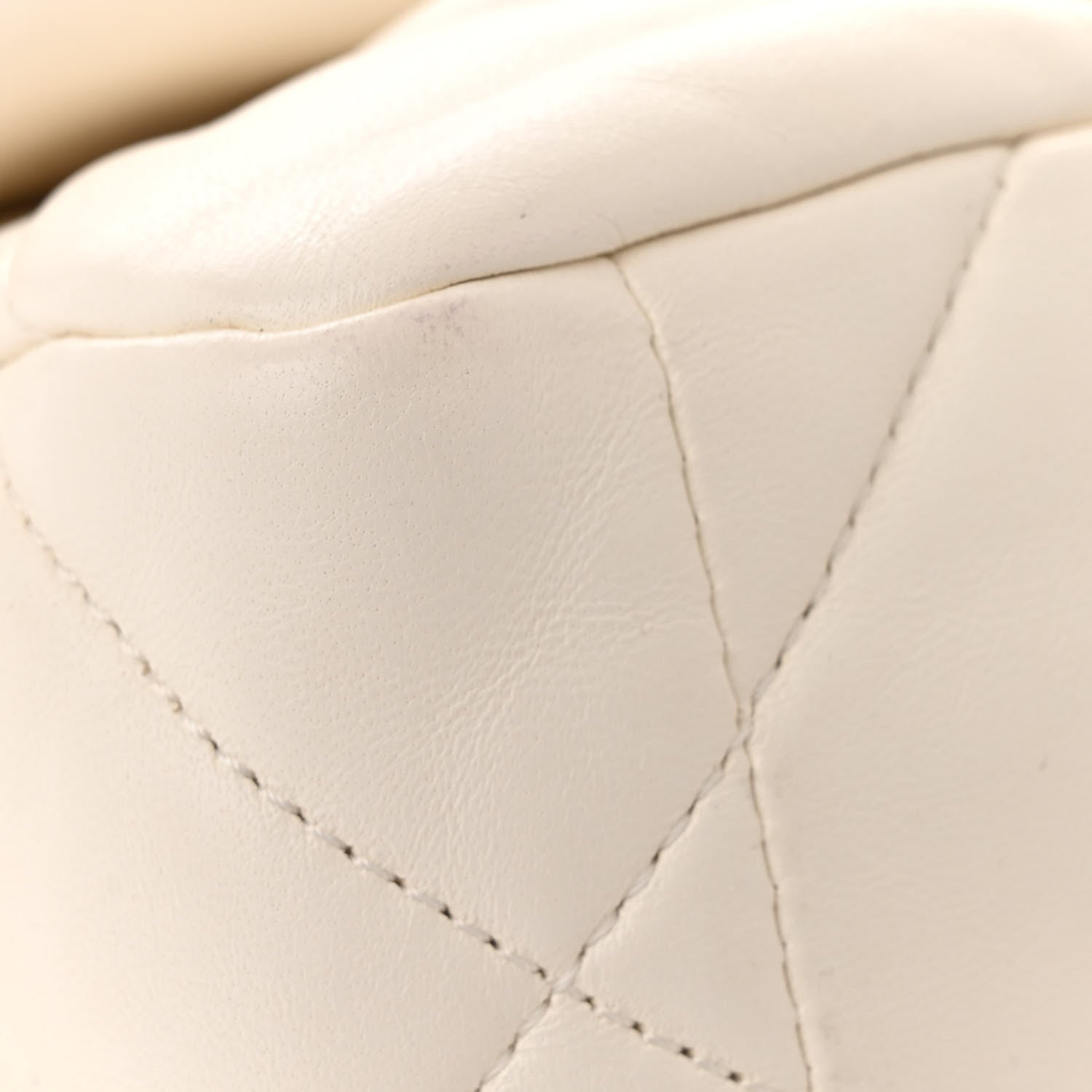 Goatskin Quilted Medium Chanel 19 Flap White