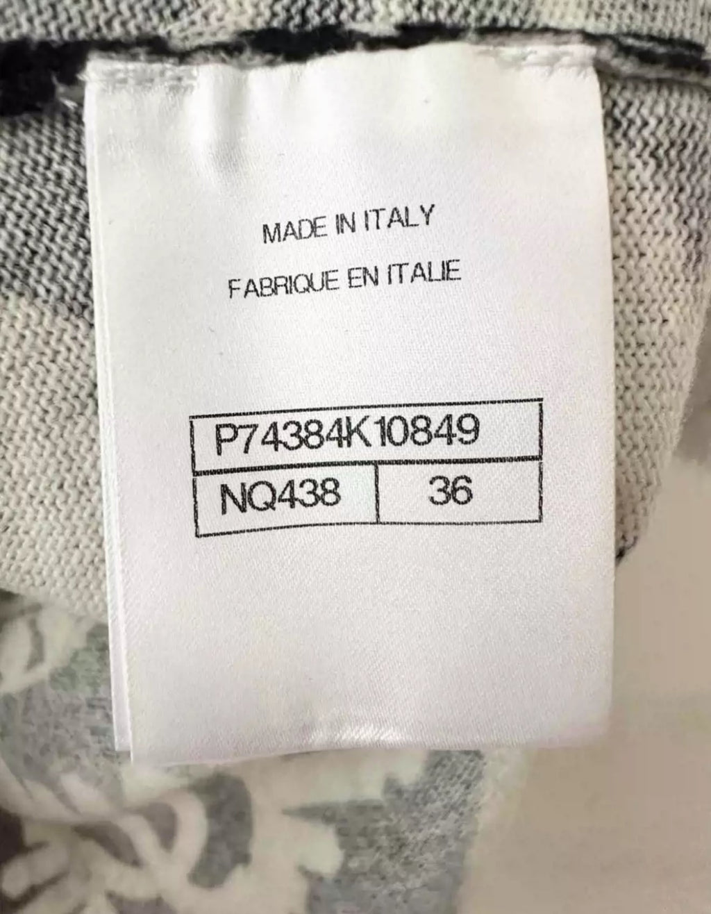 Chanel 23N Black & White Cashmere Top