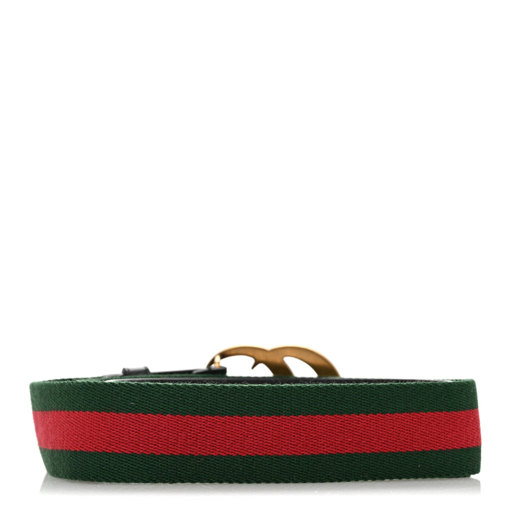 Nylon Calfskin Double G Web 40mm Belt 100 40 Green Red Black