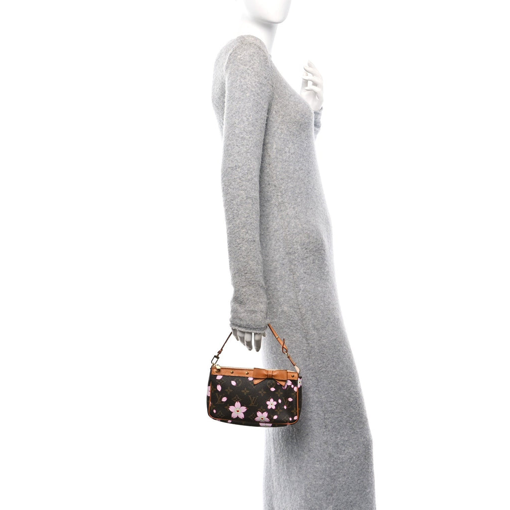 Monogram Cherry Blossom Pochette Accessories Brown