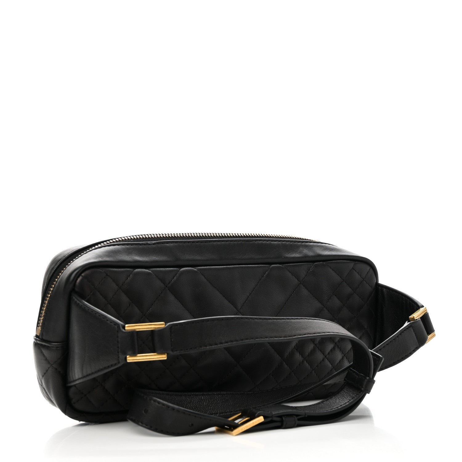 Nappa Barocco Printed Quilted Vanitas Medea Belt Bag Black