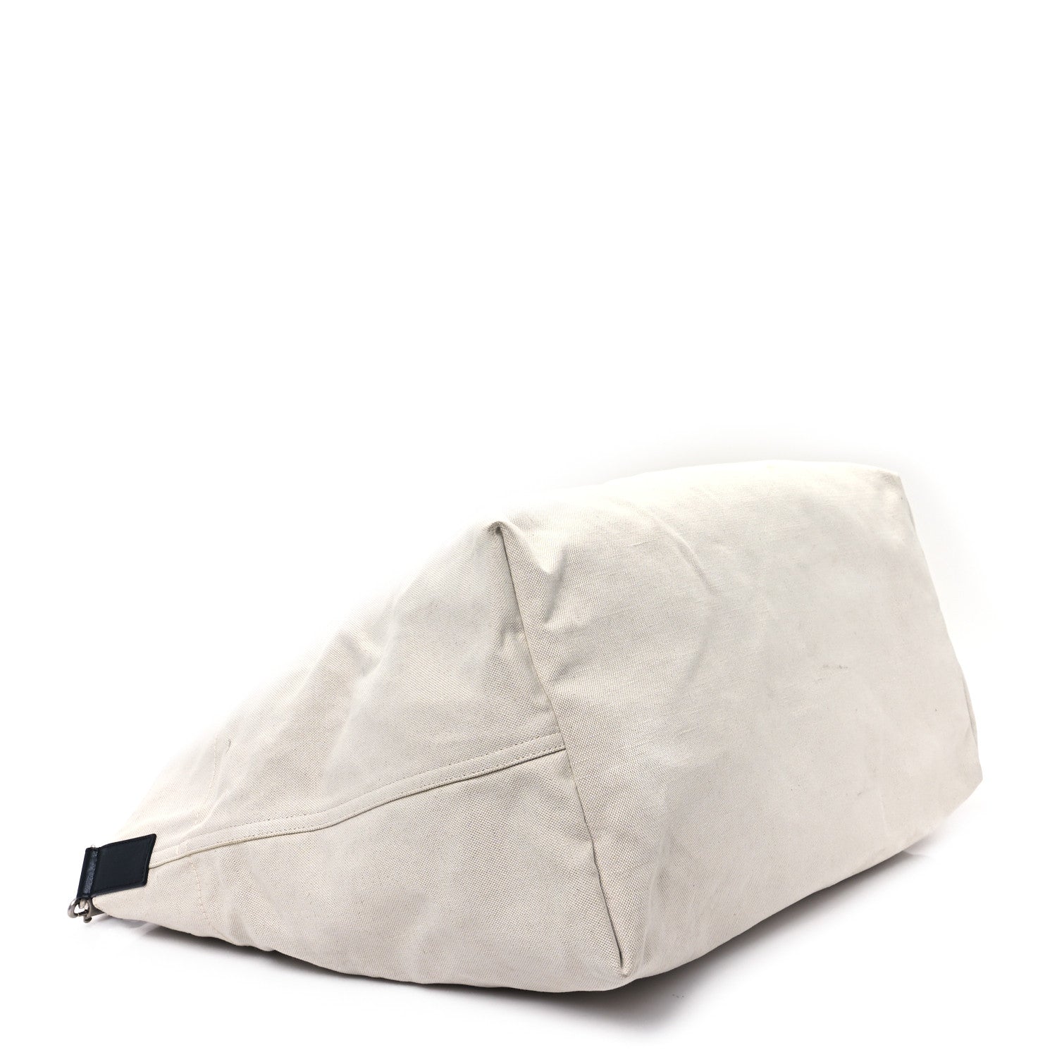 Linen Calfskin Rive Gauche Maxi Tote Beige Black