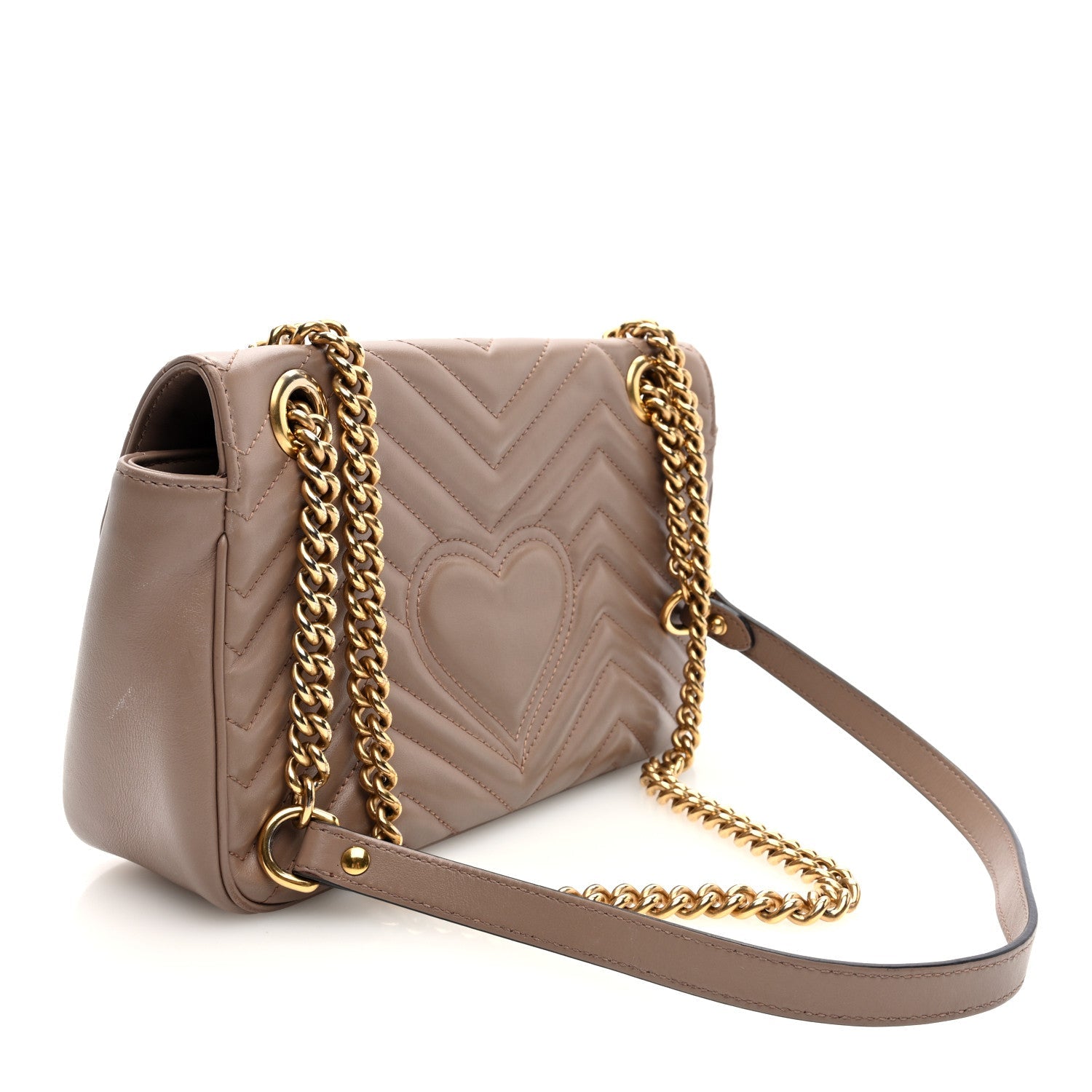 Calfskin Matelasse Small GG Marmont Shoulder Bag Porcelain Rose
