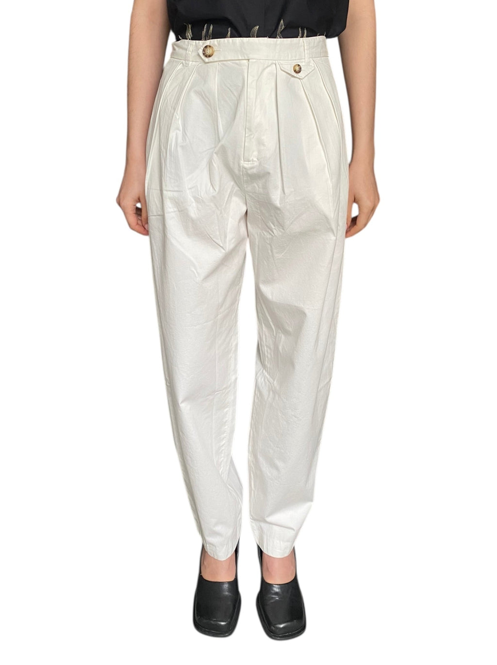 Doen White “Grover” Cotton Loose  Trousers - US 6